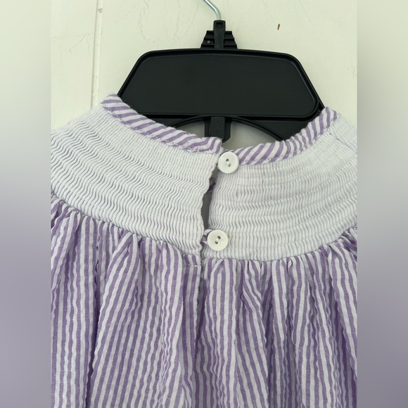 Lil Cactus Girls Lavender White Smocked Bishop Peeps Bunny Dress Size 6 - Picture 10 of 14